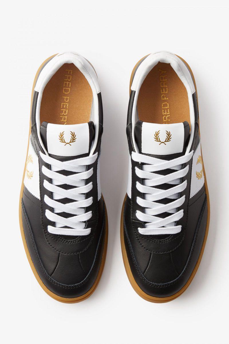 Black Fred Perry B400 Men's Shoes | PH 1091JPQJ